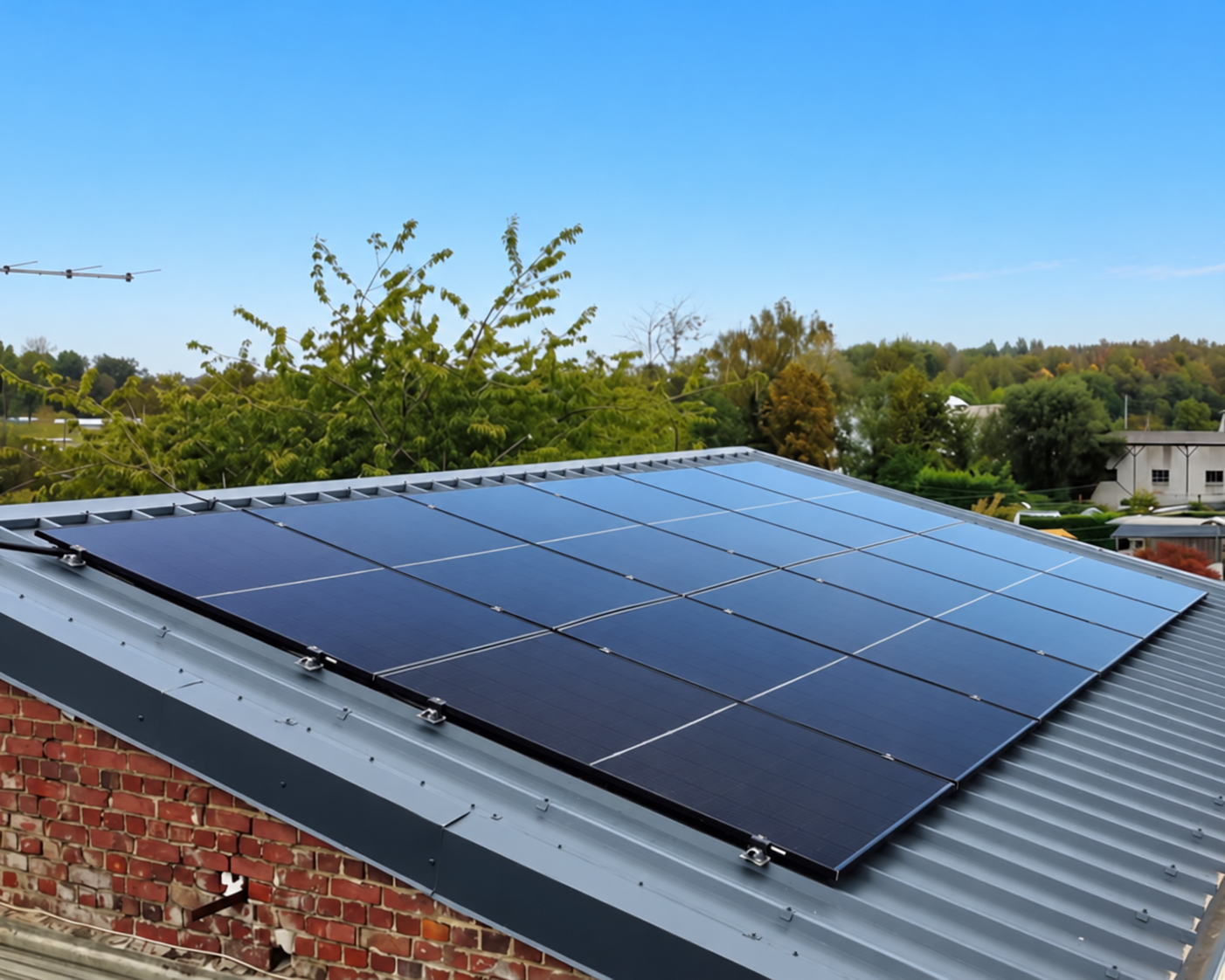 Pose sur bac acier, 6 kW (particulier)